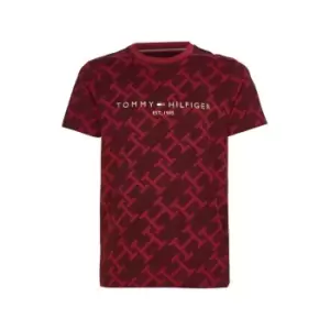 Image of Tommy Hilfiger Aop Monogram Tommy Logo Tee - Multi