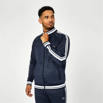Image of Lonsdale Gentlemen Mono Logo Tracksuit - Navy Logo