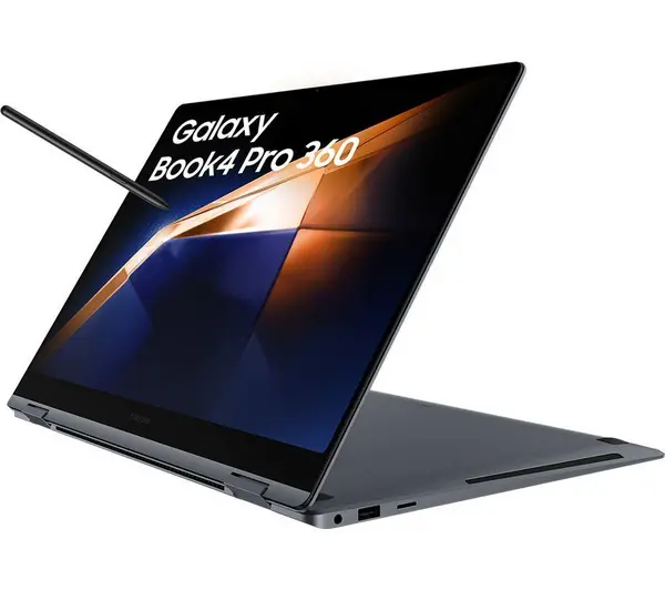 Image of Samsung Galaxy Book4 Pro 360 16" 2 in 1 Laptop - Intel Corea¢ Ultra 7| 512GB SSD| Grey, Silver/Grey