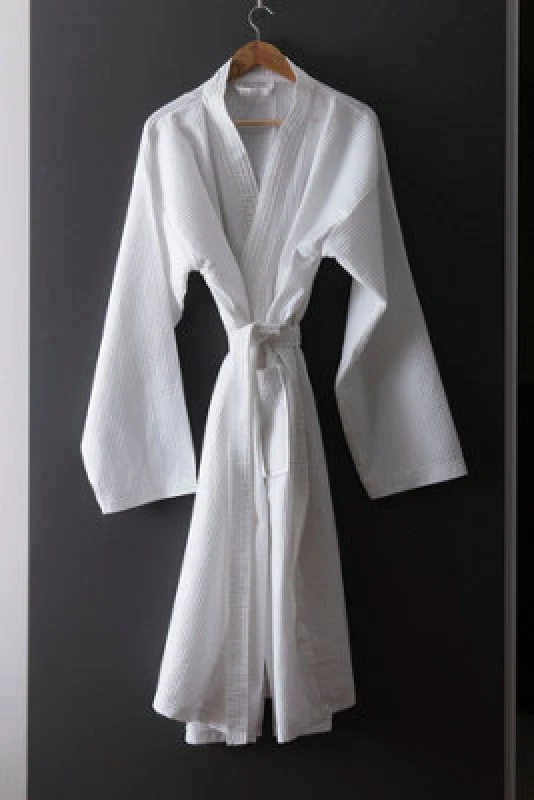 Image of Homespace Direct Ltd Supreme Waffle 220Gsm Bathrobe Dressing Gown Hotel Quality