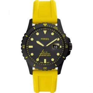 Image of Fossil FB-01 Neon Yellow Silicone Watch