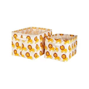 Image of Sass & Belle Savannah Safari (Set of 2) Canvas Storage Baskets