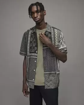 Image of AllSaints Yacutan Bandana Shirt
