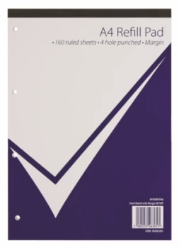 Image of Value A4 Refill Pad 320 Page Feint Ruled & Margin PK5