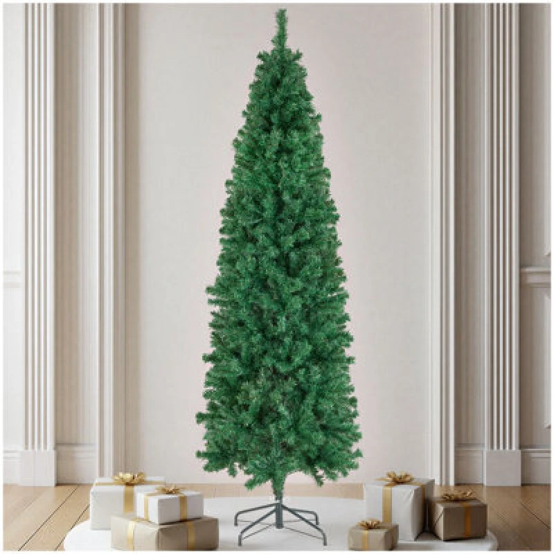 Image of Tectake Christmas Tree Comet - Artificial Christmas Tree In Green With Lifelike Look - 200 Cm - Green