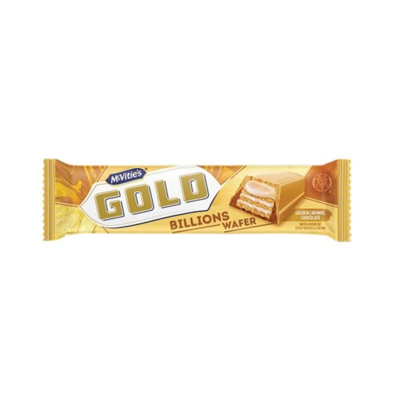 Image of Mcvities Gold Billions Chocolate Wafer Bar 39.5g (24 Pack) 45093