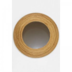 Image of Round Wooden Mirror