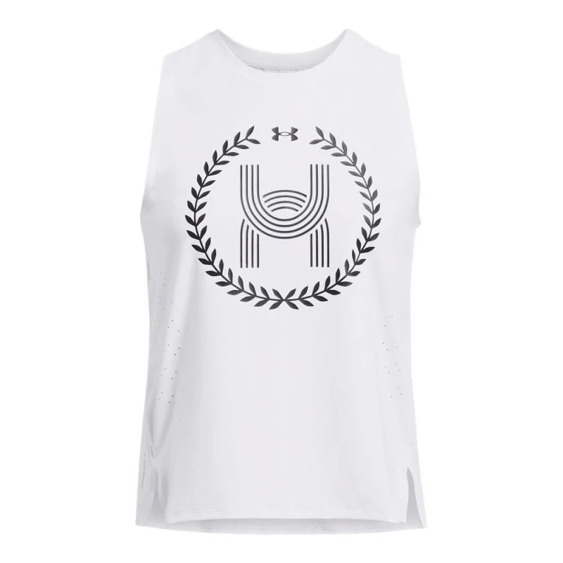 Image of Under Armour UA Launch Elite Tank - White White 8