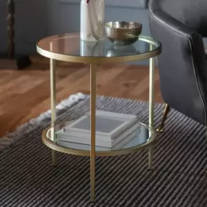 Image of Gallery Interiors Hudson Side Table Champagne