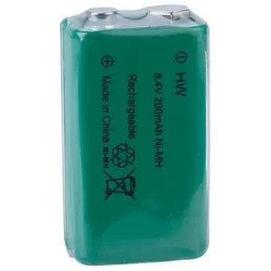Image of Hi-Watt HR9V200 PP3 Rechargeable Battery 8.4V 200mAh NiMH Cell