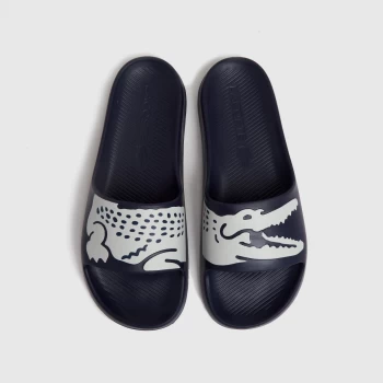 Image of Lacoste Mens Croco 2.0 0721 2 Slide Sandals - Navy/White - UK 11