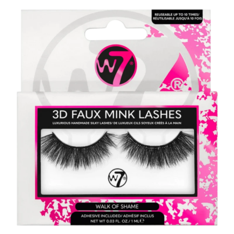 Image of W7 3D Faux Mink Lashes Walk of Shame False Eyelashes WOF-413782