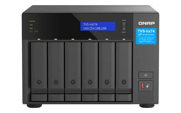 Image of QNAP QNAP TVS-h674 NAS Tower Ethernet LAN Black i5-12400 TVS-H674-I5-16G/24TB IW