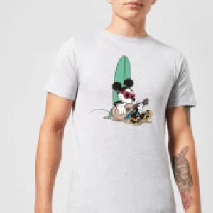 Image of Disney Mickey Mouse Surf And Chill Mens T-Shirt - Grey - M