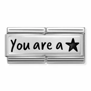Image of Nomination Classic Engraved 'You Are A Star' Double Charm 330710/30