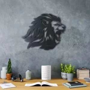 Image of Roar Lion Black Decorative Metal Wall Accessory