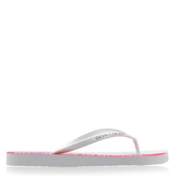 Image of Calvin Klein Jeans Jelly Flip Flops - Multi White