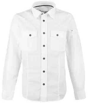 Image of Brandit Slim Fit Shirt Longsleeve white