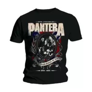 Image of Pantera - Anniversary Shield Unisex XX-Large T-Shirt - Black