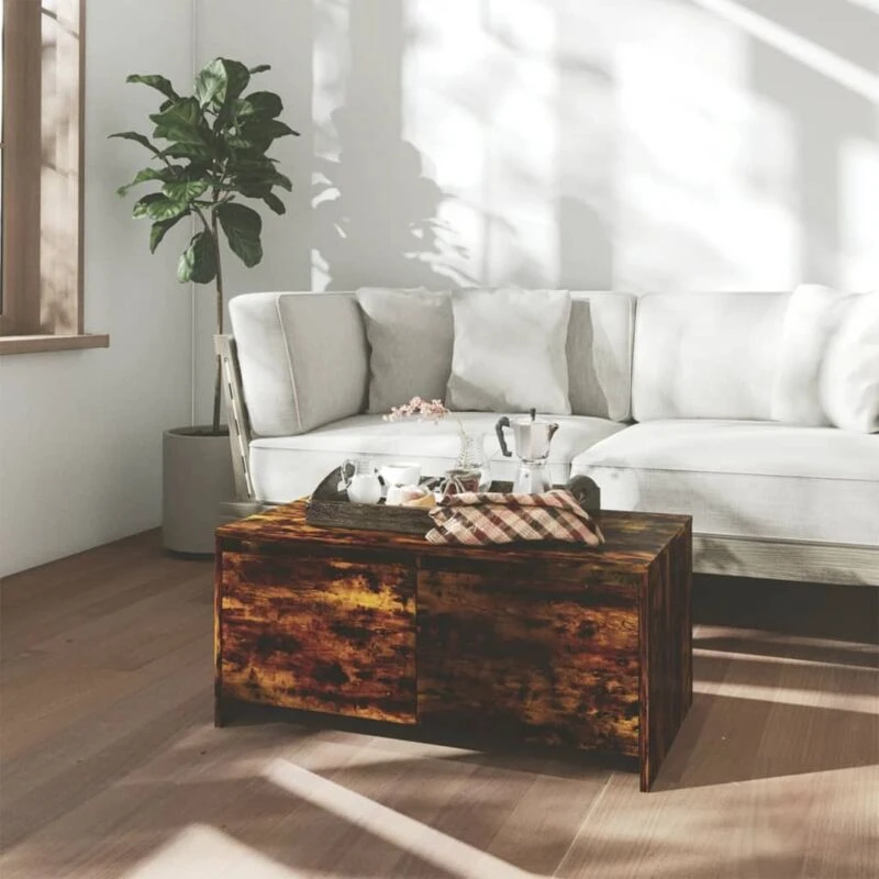 Image of VIDAXL Coffee Table Smoked Oak 90x50x41.5cm Engineered Wood Vidaxl 8720286837139