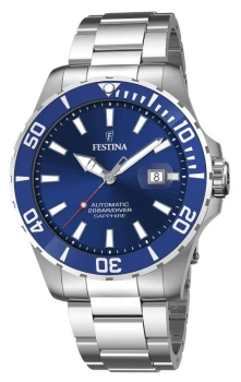 Image of Festina F20531/3 Mens Blue Dial Stainless Steel Watch