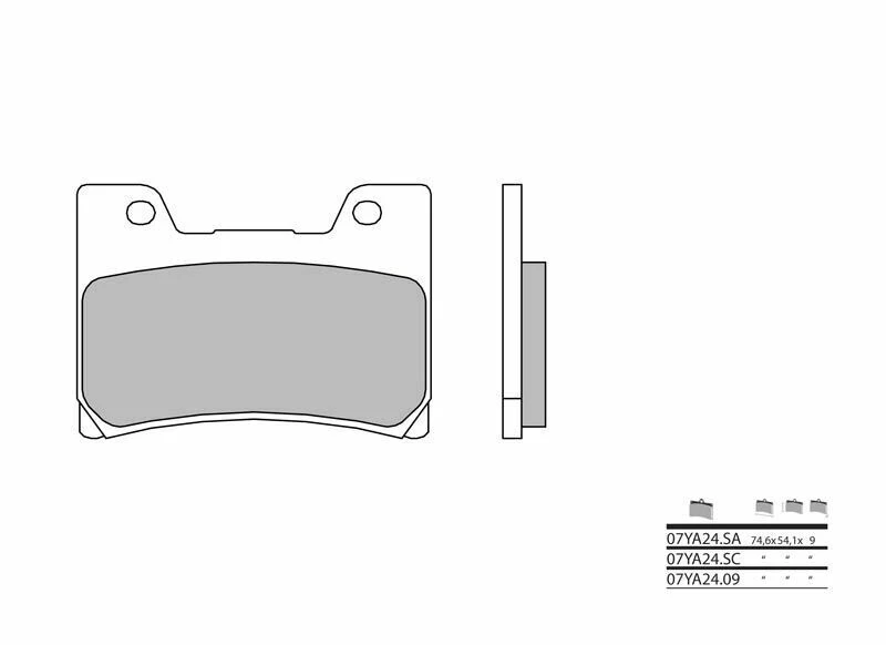 Image of Brembo S.p.A. Street Sintered Metal Brake pads - 07YA24SA