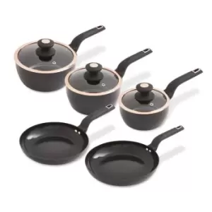 Image of Tower Black Cavaletto 5 Piece Cookware Set