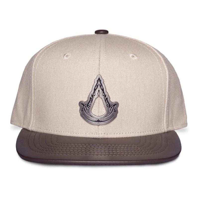 Image of Assassins Creed Mirage Metal Badge Baseball Cap, Beige/Brown (NH637288ASC) Multi unisex