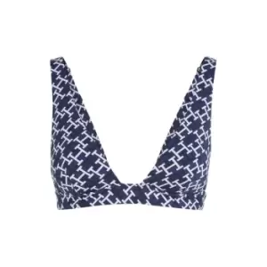 Image of TOMMY HILFIGER Monogram Triangle Bra - Blue
