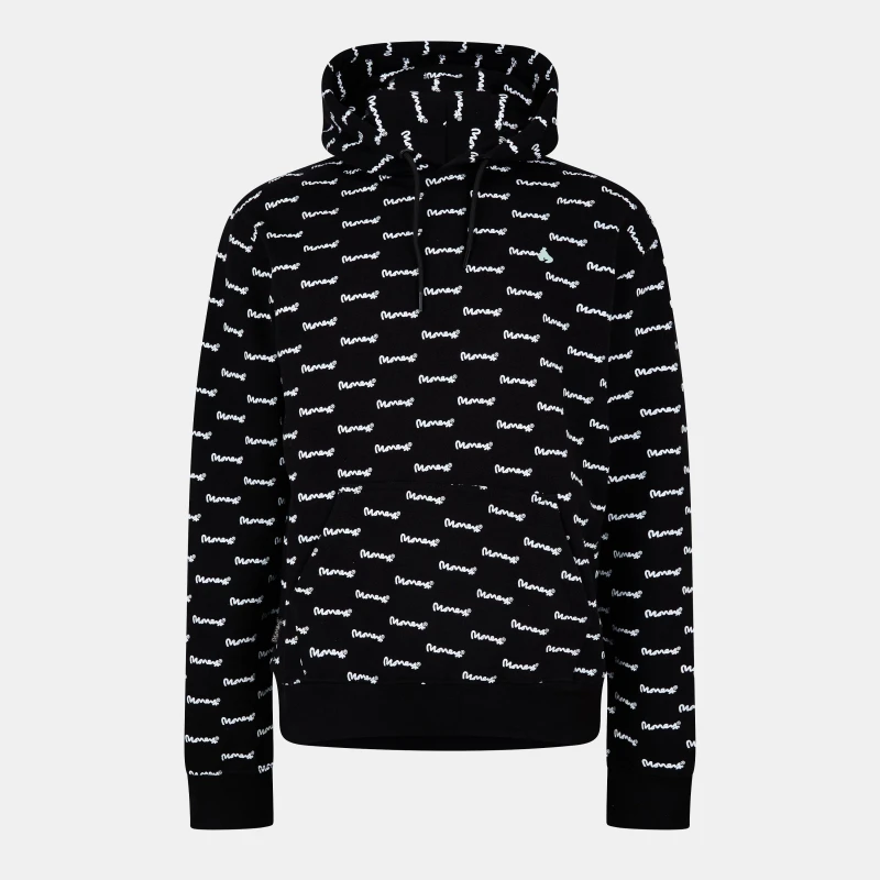 Image of Money Mens Micro Signature Hoodie Black male X Small