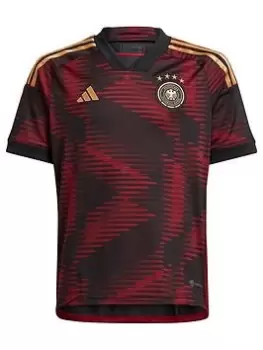 Image of adidas Junior Germany Away 22/23 Replica Shirt, Black, Size 7-8 Years