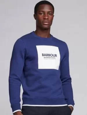 Image of Barbour International Scortch Crew Sweat, Blue Size M Men