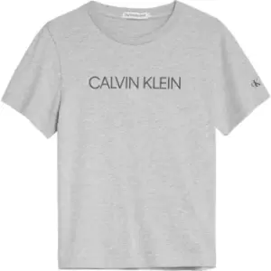 Image of Calvin Klein Boys Institution T Shirt - Grey