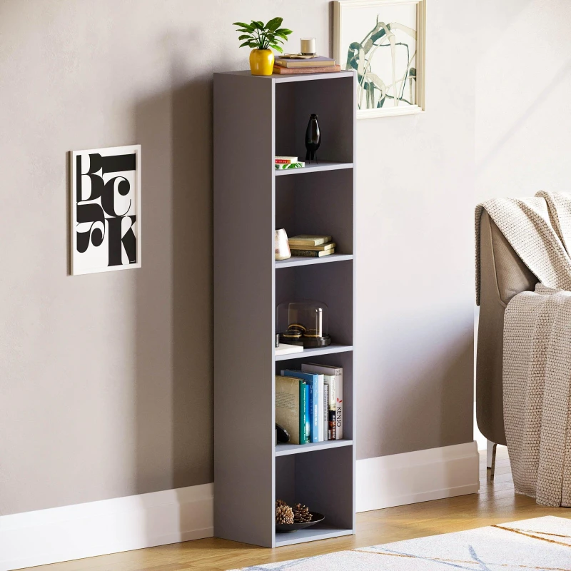 Image of Lassic Vida Designs Oxford 5 Tier Cube Bookcase Grey unisex 5 Tier