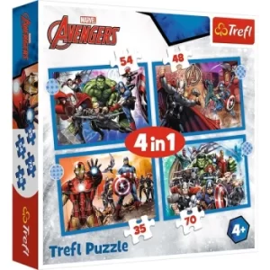 Image of 4 In 1 Brave Avengers Jigsaw Puzzle