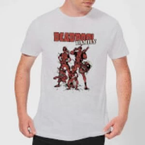 Image of Marvel Deadpool Family Group Mens T-Shirt - Grey - 3XL