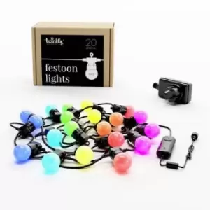Image of Twinkly TWF020STP-BEU Chain party lights Inside/outside EEC: G (A - G) mains-powered No. of bulbs 20 LED (monochrome) RGBW