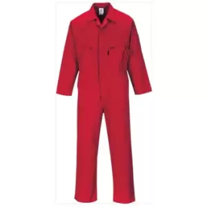Image of Portwest - C813RERM - sz M Liverpool Zip Coverall - Red - Red