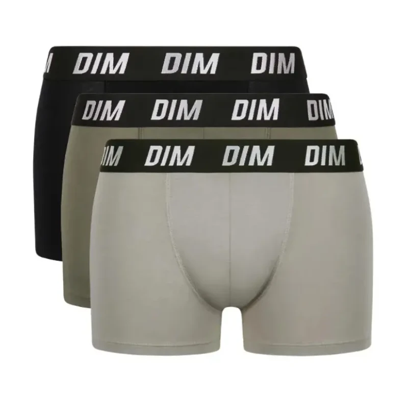 Image of Dim Pack of 3 Regul'Activ Hipsters in Cotton Black+Green+Taupe Men S;M;L;XL;XXL