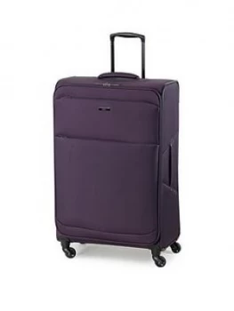 Image of Rock Luggage Ever-Lite Large 4 Wheel Purple Suitcase