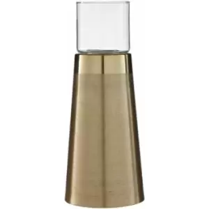 Image of Gold Finish Candle Holder Tealight Holder With Rough Pattern Holders For Bedroom Living Room And Hallways w15 x d15 x h38cm - Premier Housewares