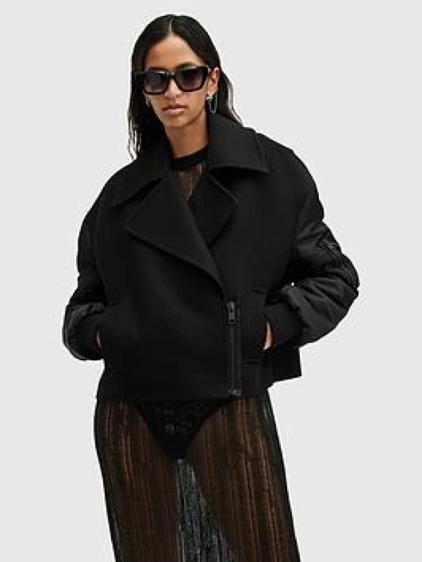 Image of Allsaints Orla Wool Cashmere Blend Jacket