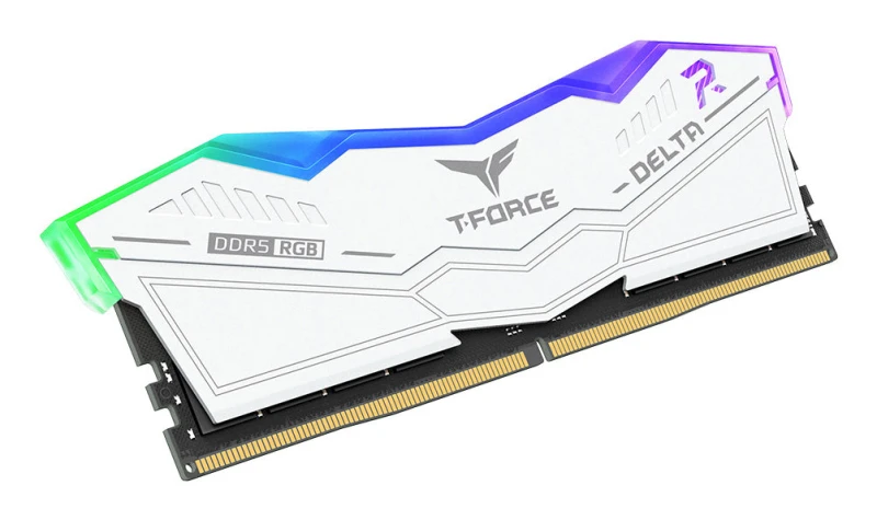Image of TeamGroup Delta RGB 32GB (2X16GB) DDR5 PC5-44800C30 6000MHz Dual Channel Kit - White (FF4D532G6000HC30DC01)