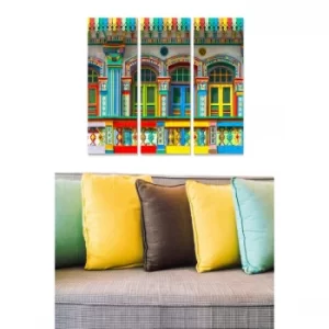 Image of MDF163044812 Multicolor Decorative MDF Painting (3 Pieces)