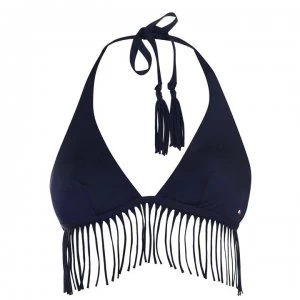 Image of Tommy Bodywear Fringe Bikini Top - 416 NAVY BLAZER