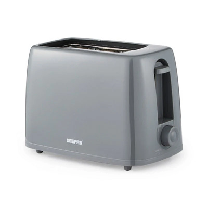 Image of Geepas 2 Slice Bread Toaster 6 Level Browning Control with Crumb Tray Small Slot Grey