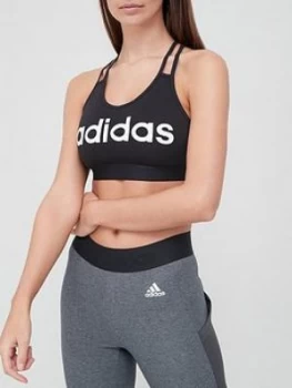 Image of Adidas Light Support Essentials Believe This Sports Bra - Black