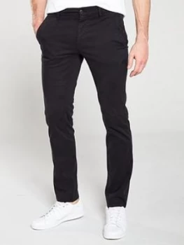 Image of BOSS Slim Fit Chino Trouser - Black, Size 30, Inside Leg Regular, Men