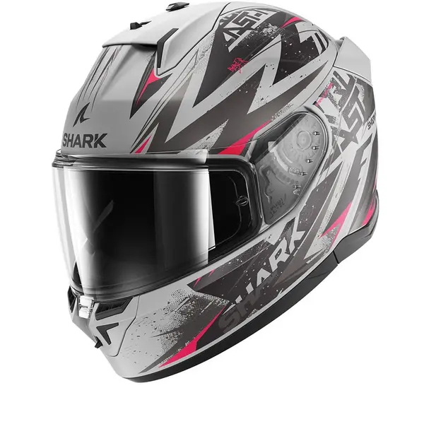 Image of Shark D-Skwal 3 Blast-R Mat Silver Violet Black SVK Full Face Helmet XS