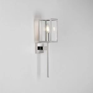 Image of Outdoor Wall Light Polished Nickel IP44, E14